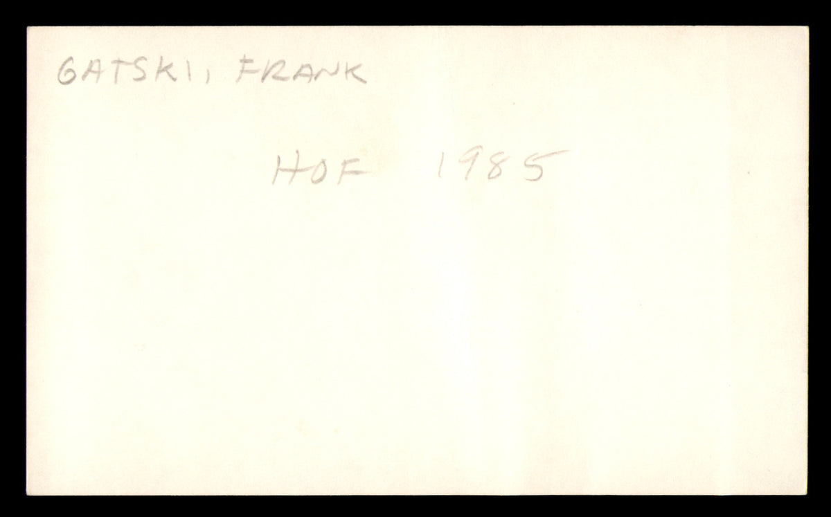 Frank Gatski Autographed 3x5 Index Card Cleveland Browns "Best Regards" SKU #248493