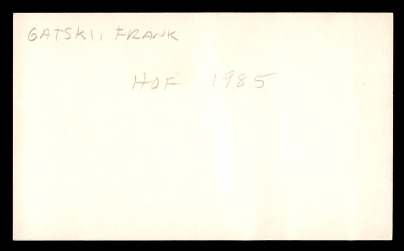 Frank Gatski Autographed 3x5 Index Card Cleveland Browns "Best Regards" SKU #248493
