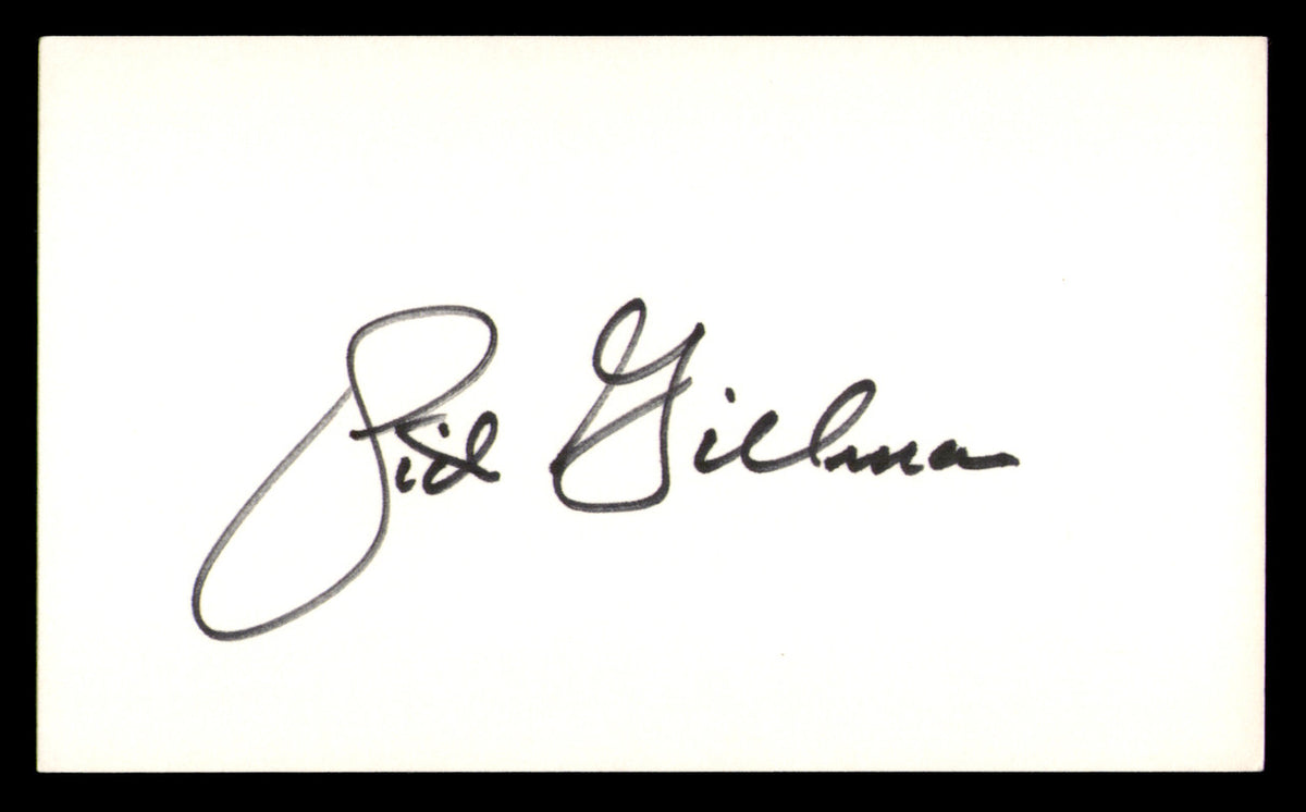 Sid Gillman Autographed 3x5 Index Card Chargers, Rams SKU #248496