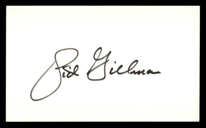 Sid Gillman Autographed 3x5 Index Card Chargers, Rams SKU #248496