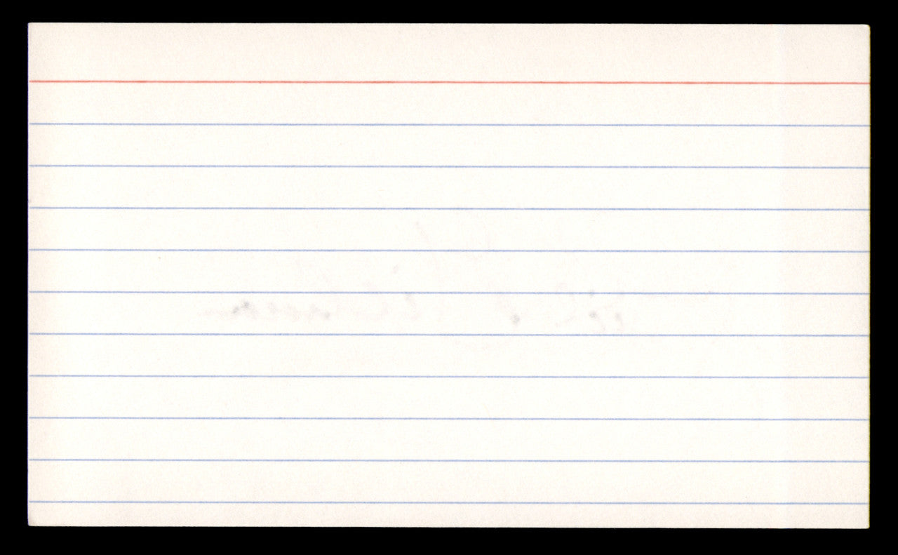 Sid Gillman Autographed 3x5 Index Card Chargers, Rams SKU #248496