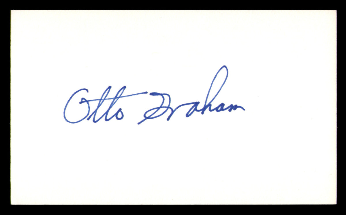 Otto Graham Autographed 3x5 Index Card Cleveland Browns SKU #248499
