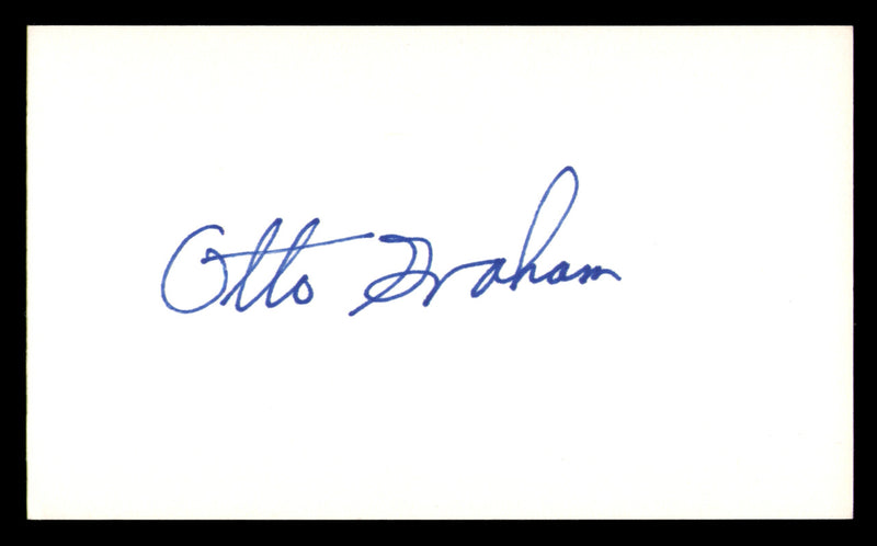 Otto Graham Autographed 3x5 Index Card Cleveland Browns SKU #248499