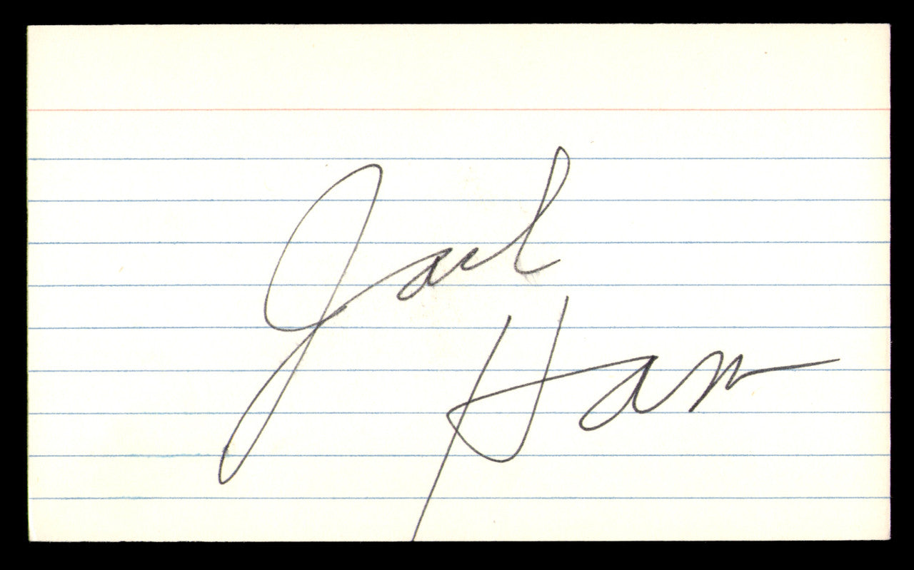 Jack Ham Autographed 3x5 Index Card Pittsburgh Steelers SKU #248501
