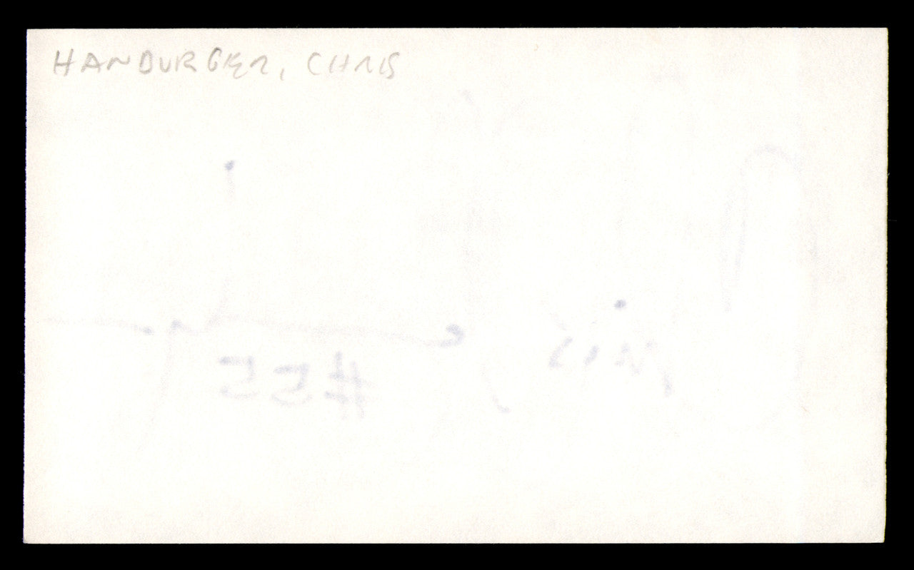 Chris Hanburger Autographed 3x5 Index Card Washington Redskins SKU #248502