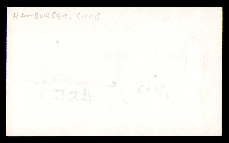 Chris Hanburger Autographed 3x5 Index Card Washington Redskins SKU #248502
