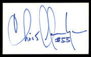 Chris Hanburger Autographed 3x5 Index Card Washington Redskins SKU #248503