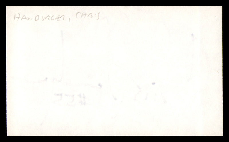 Chris Hanburger Autographed 3x5 Index Card Washington Redskins SKU #248503