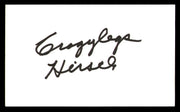 Elroy Crazylegs Hirsch Autographed 3x5 Index Card Los Angeles Rams SKU #248509