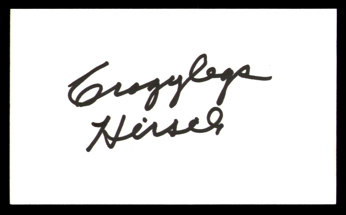 Elroy Crazylegs Hirsch Autographed 3x5 Index Card Los Angeles Rams SKU #248509