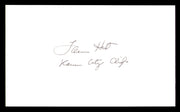 Lamar Hunt Autographed 3x5 Index Card Kansas City Chiefs SKU #248512