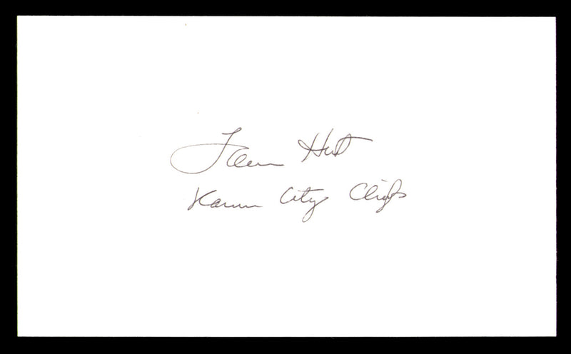 Lamar Hunt Autographed 3x5 Index Card Kansas City Chiefs SKU #248512