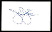 Jim Jimmy Johnson Autographed 3x5 Index Card Dallas Cowboys SKU #248513