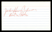 John Henry Johnson Autographed 3x5 Index Card Pittsburgh Steelers "Best Wishes" SKU #248517