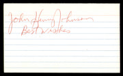 John Henry Johnson Autographed 3x5 Index Card Pittsburgh Steelers "Best Wishes" SKU #248518