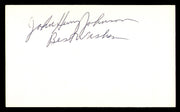 John Henry Johnson Autographed 3x5 Index Card Pittsburgh Steelers "Best Wishes" SKU #248520