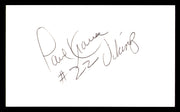 Paul Krause Autographed 3x5 Index Card Minnesota Vikings SKU #248521