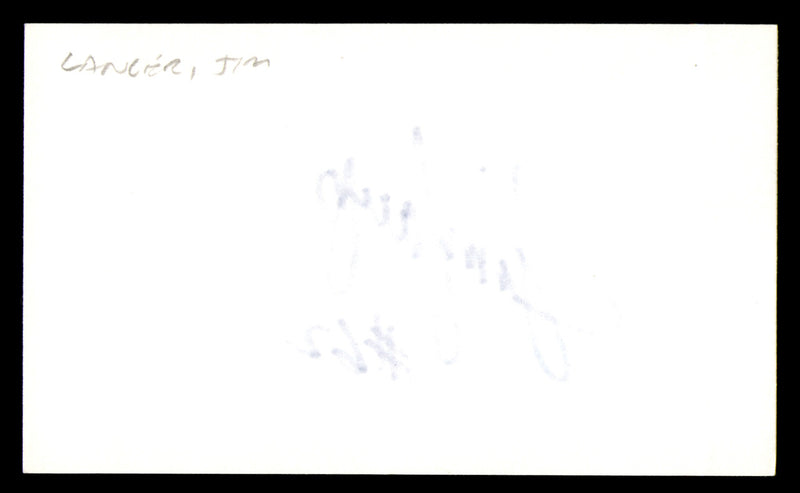 Jim Langer Autographed 3x5 Index Card Miami Dolphins SKU #248524