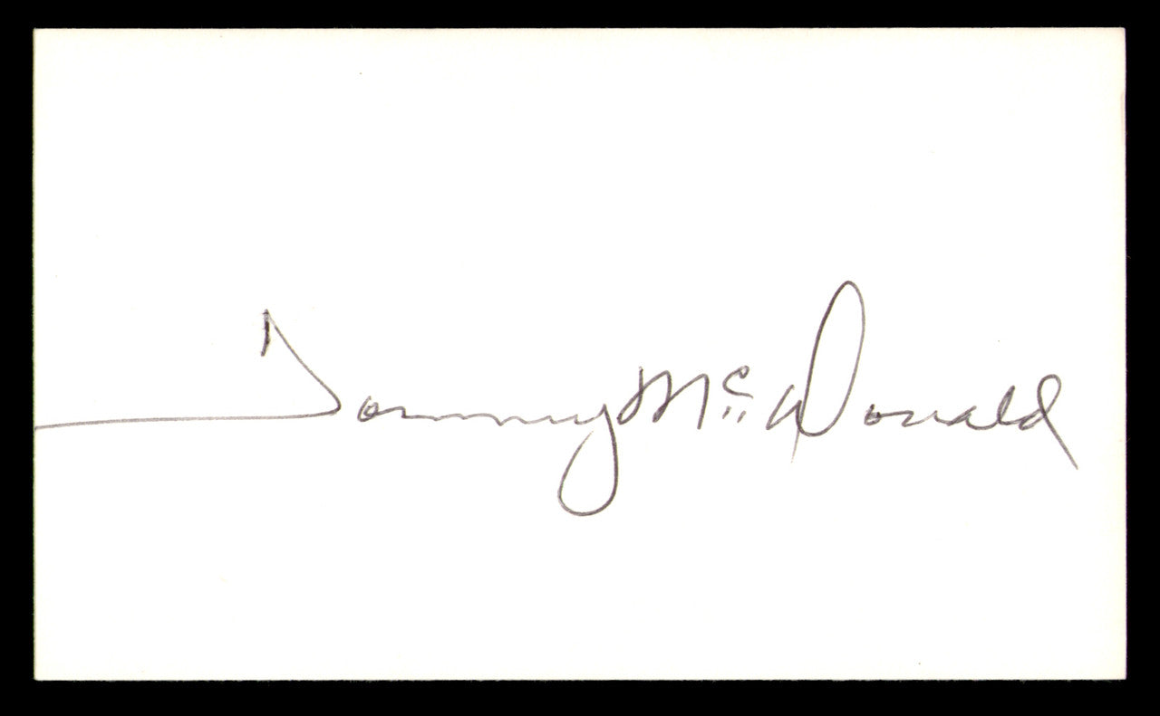 Tommy McDonald Autographed 3x5 Index Card Philadelphia Eagles SKU #248527