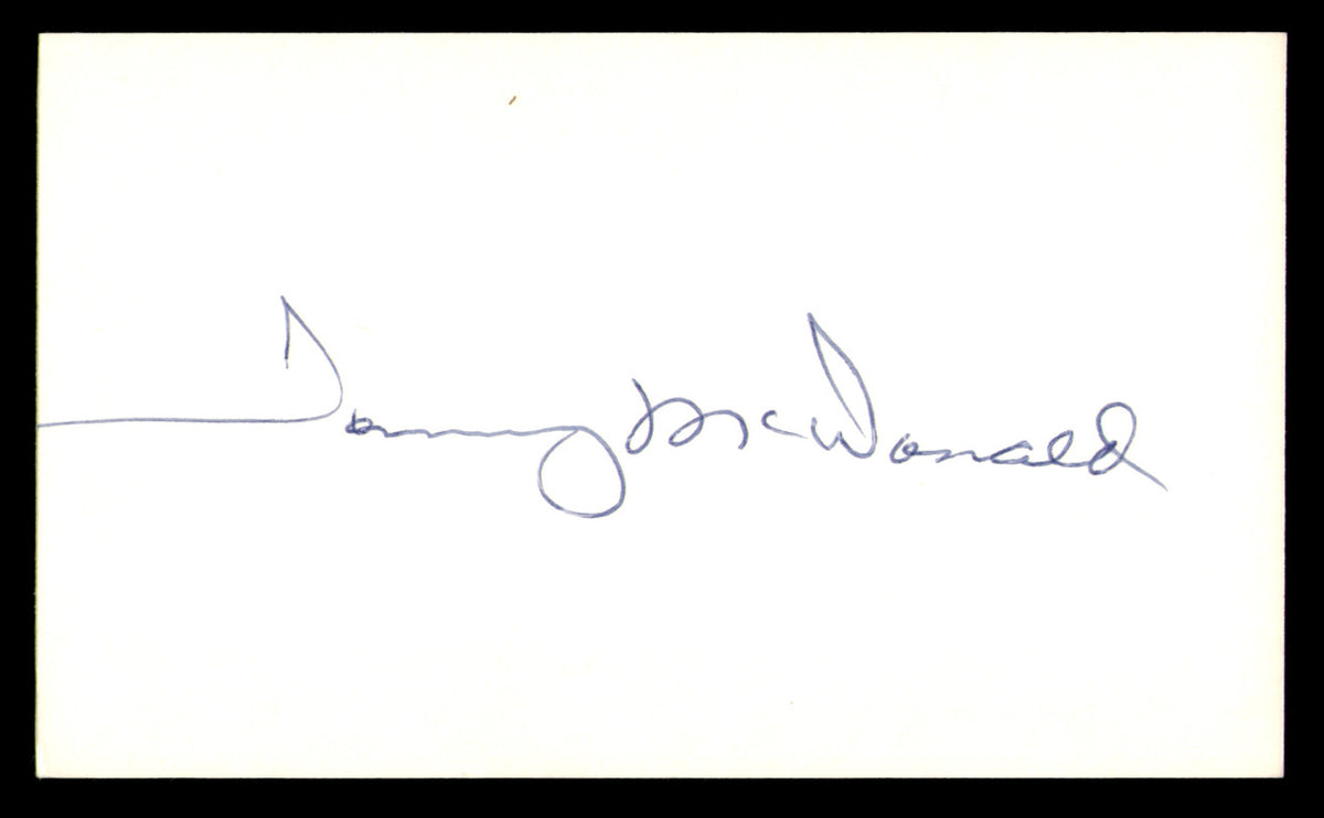 Tommy McDonald Autographed 3x5 Index Card Philadelphia Eagles SKU #248528