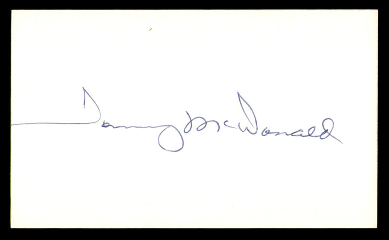 Tommy McDonald Autographed 3x5 Index Card Philadelphia Eagles SKU #248528