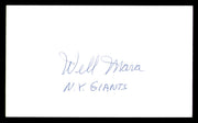 Wellington Well Mara Autographed 3x5 Index Card New York Giants Owner SKU #248533
