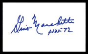Gino Marchetti Autographed 3x5 Index Card Baltimore Colts " HOF 72" SKU #248534