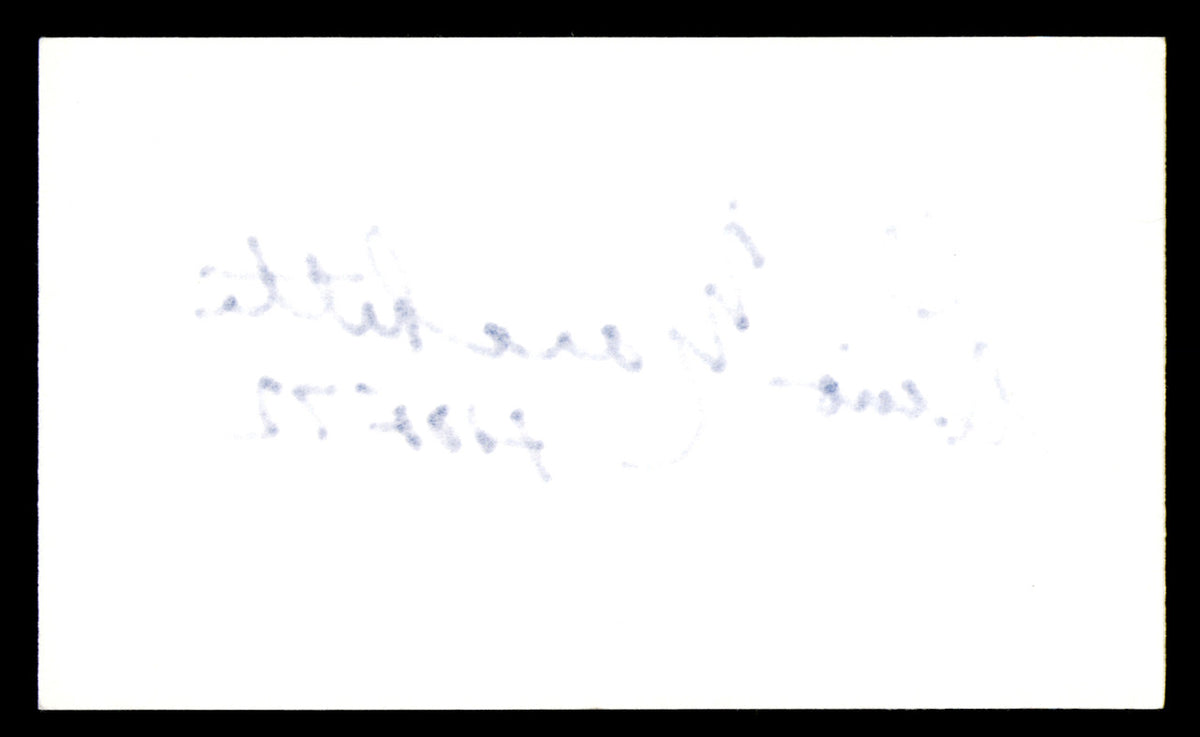 Gino Marchetti Autographed 3x5 Index Card Baltimore Colts " HOF 72" SKU #248534