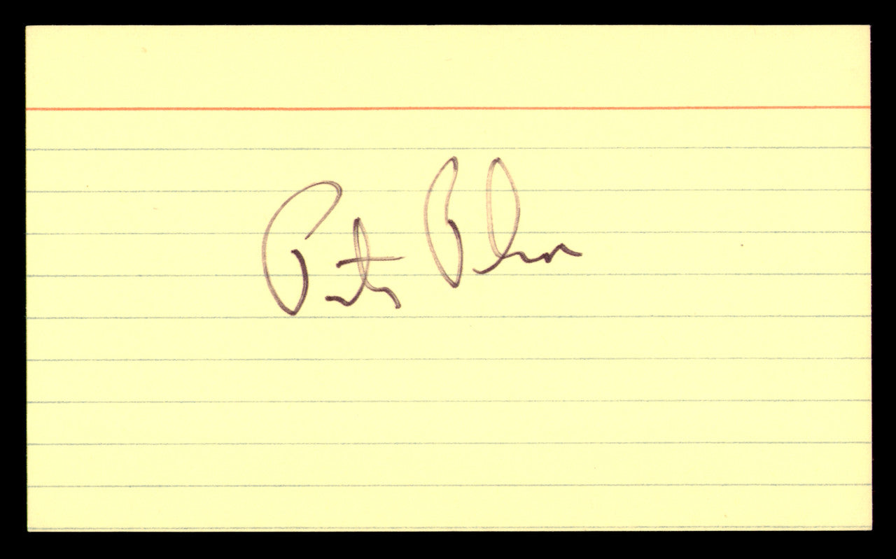 Pete Pihos Autographed 3x5 Index Card Philadelphia Eagles SKU #248544