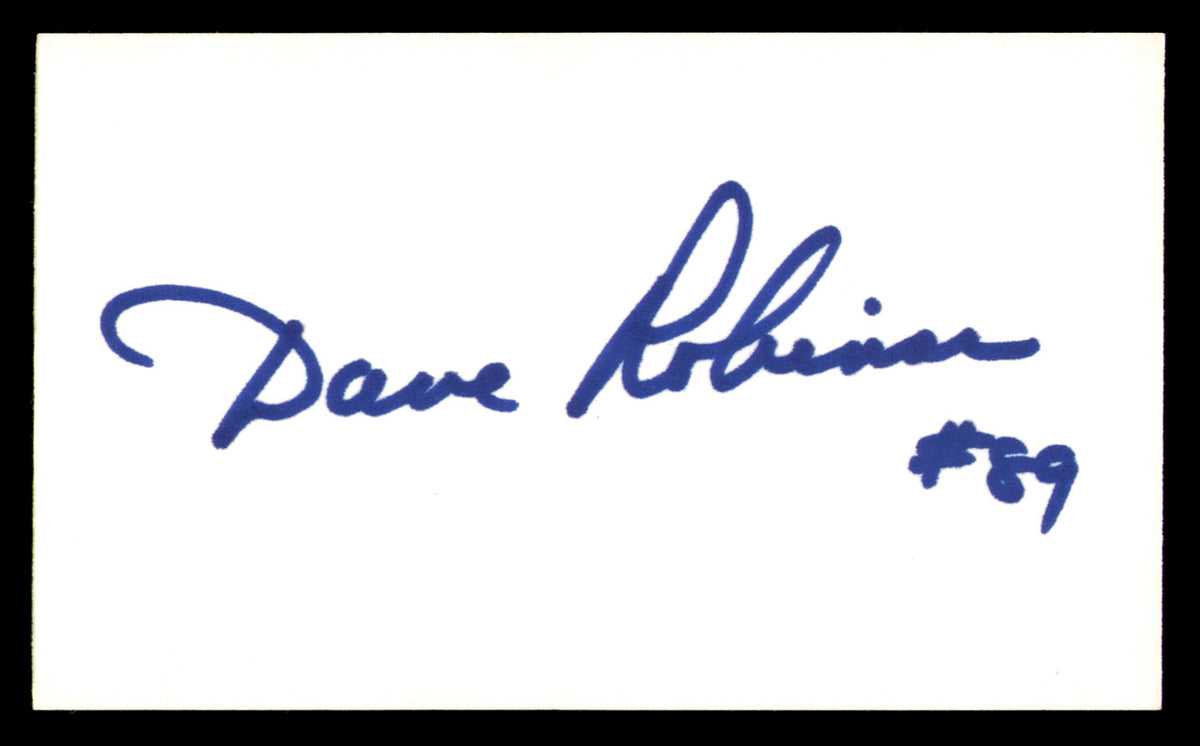 Dave Robinson Autographed 3x5 Index Card Green Bay Packers SKU #248548