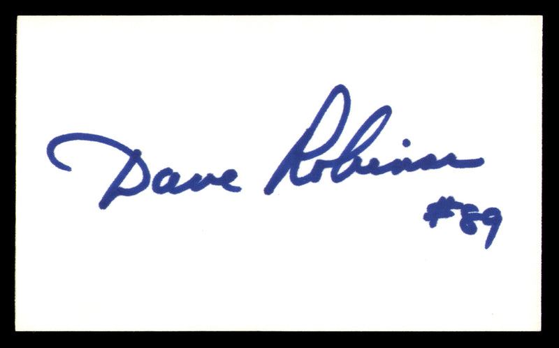 Dave Robinson Autographed 3x5 Index Card Green Bay Packers SKU #248548