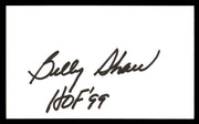 Billy Shaw Autographed 3x5 Index Card Buffalo Bills "HOF 99" SKU #248552