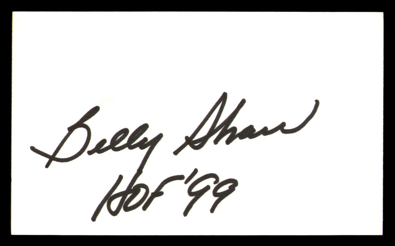Billy Shaw Autographed 3x5 Index Card Buffalo Bills "HOF 99" SKU #248553