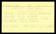 Ken Strong Autographed 3x5 Index Card New York Giants SKU #248564