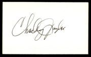 Charley Taylor Autographed 3x5 Index Card Washington Redskins SKU #248565