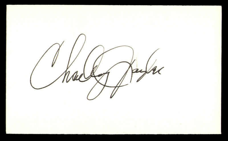 Charley Taylor Autographed 3x5 Index Card Washington Redskins SKU #248565