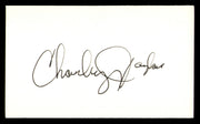 Charley Taylor Autographed 3x5 Index Card Washington Redskins SKU #248566