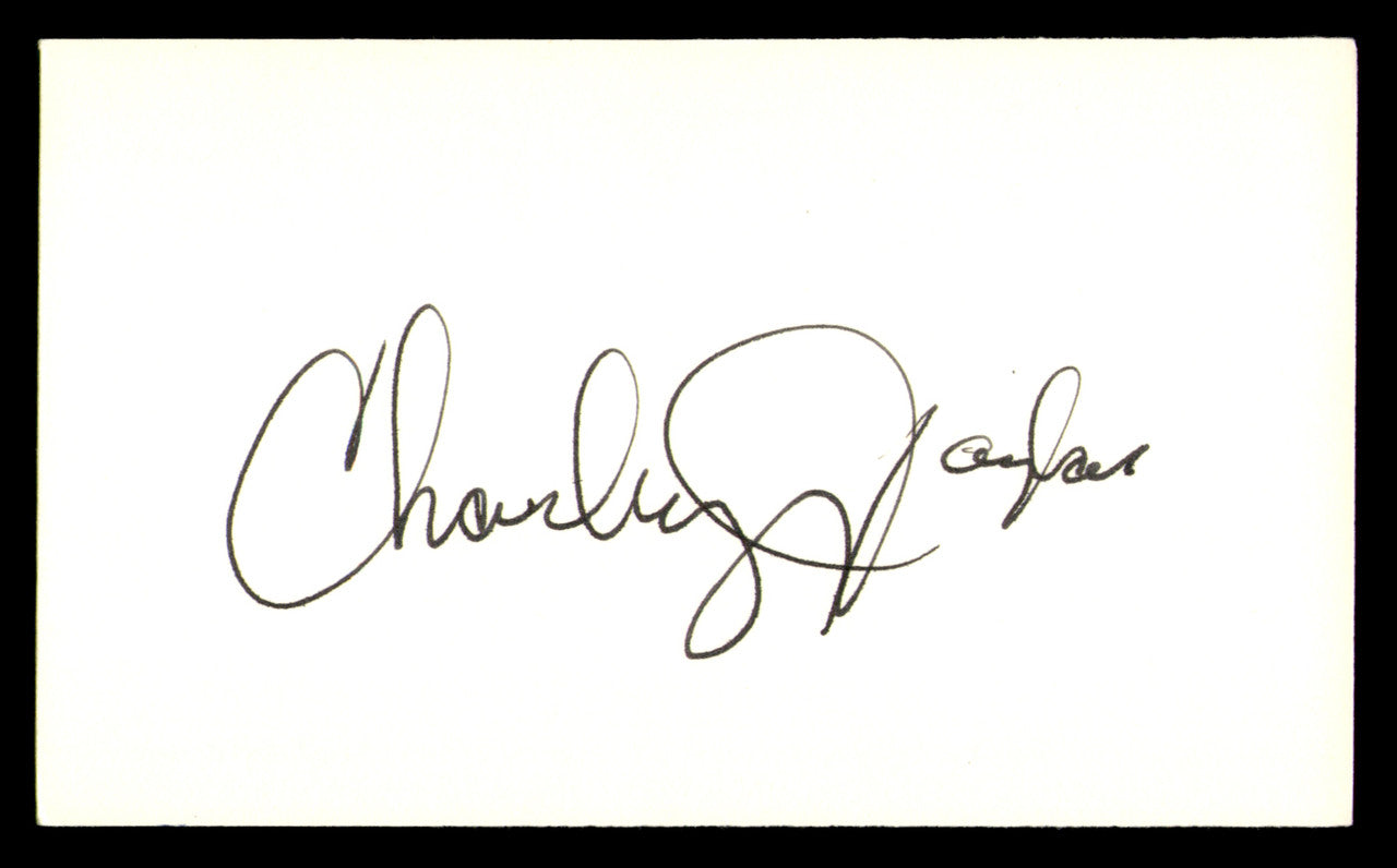 Charley Taylor Autographed 3x5 Index Card Washington Redskins SKU #248566