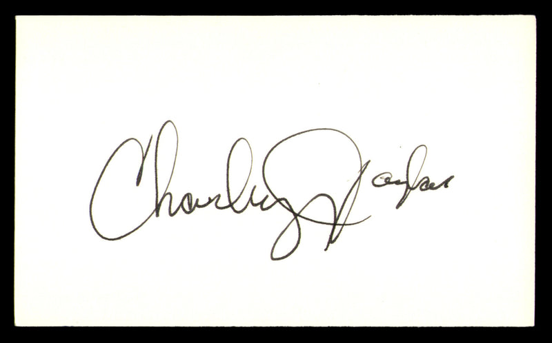 Charley Taylor Autographed 3x5 Index Card Washington Redskins SKU #248566