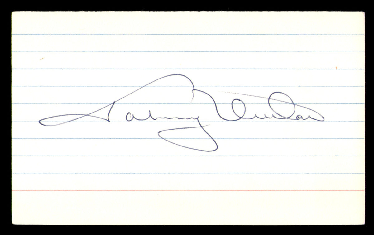 Johnny Unitas Autographed 3x5 Index Card Baltimore Colts SKU #248568
