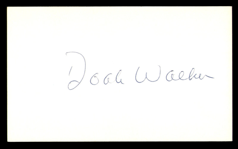 Doak Walker Autographed 3x5 Index Card Detroit Lions SKU #248571