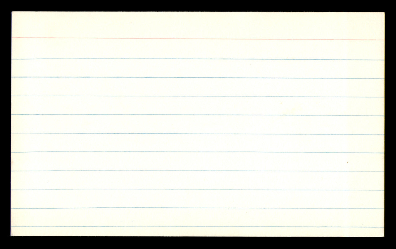 Doak Walker Autographed 3x5 Index Card Detroit Lions SKU #248571
