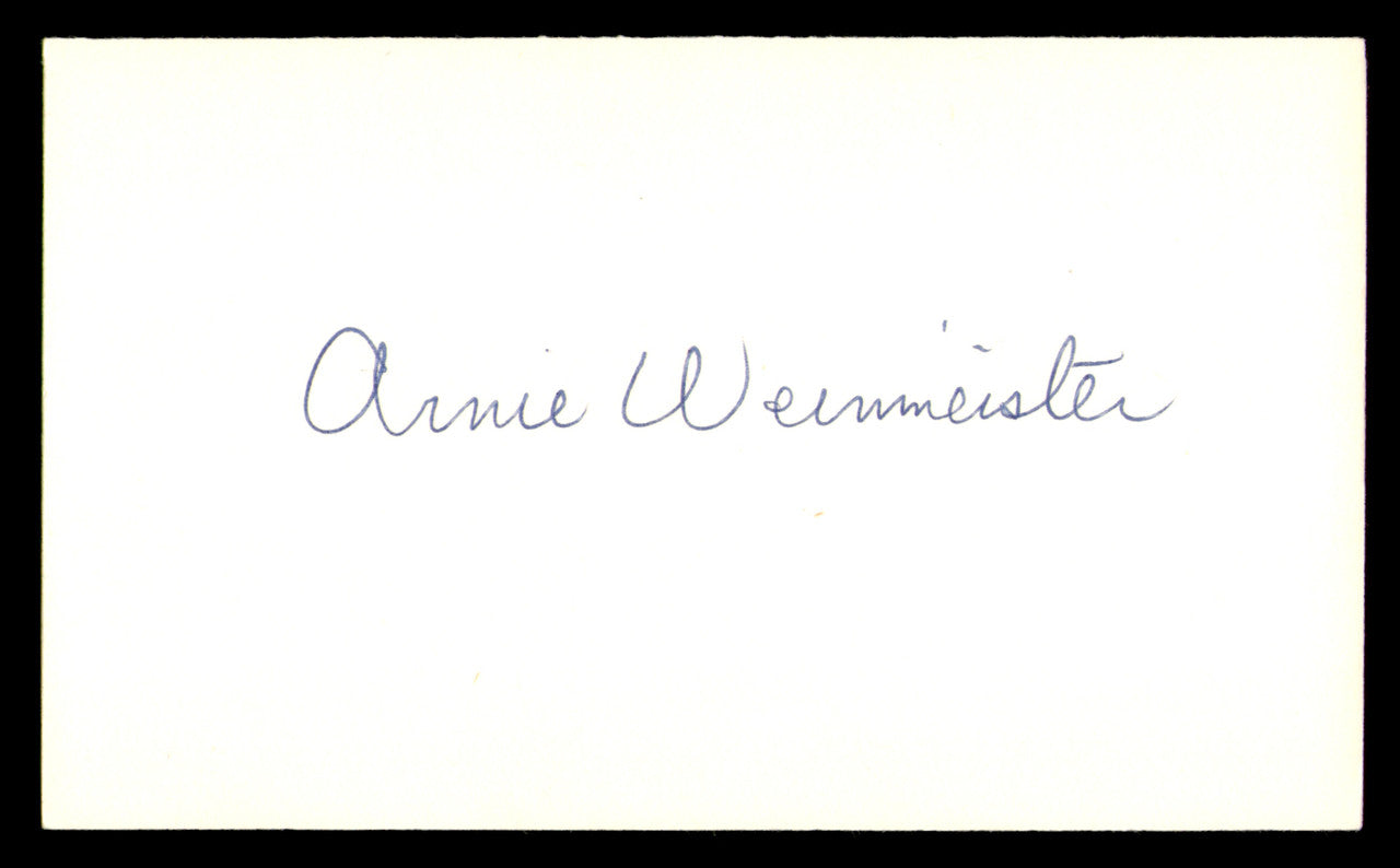 Arnie Weinmeister Autographed 3x5 Index Card New York Giants SKU #248575