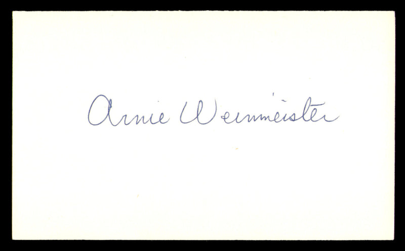 Arnie Weinmeister Autographed 3x5 Index Card New York Giants SKU #248575
