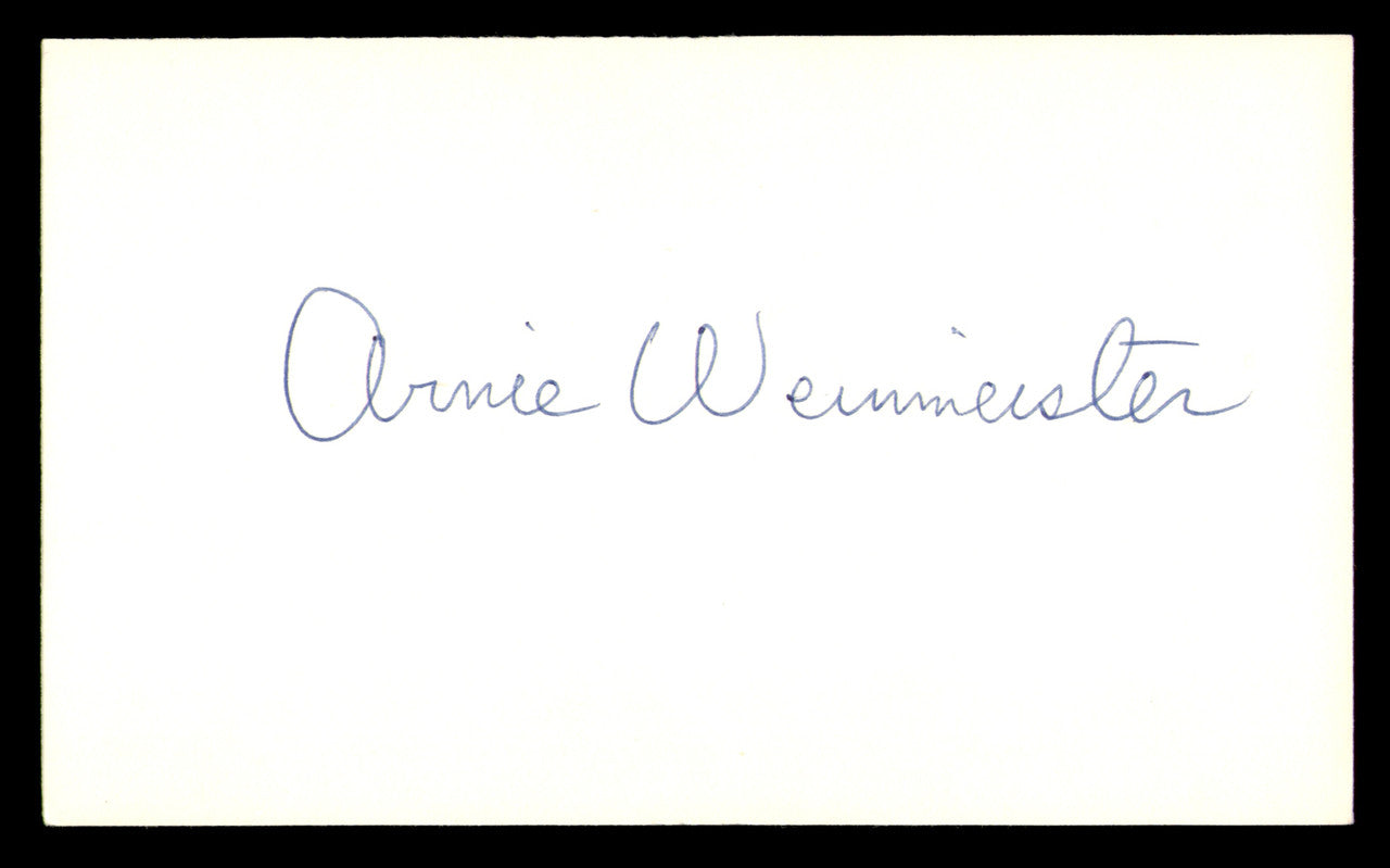 Arnie Weinmeister Autographed 3x5 Index Card New York Giants SKU #248576