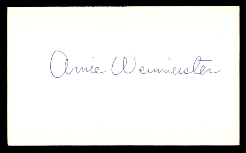 Arnie Weinmeister Autographed 3x5 Index Card New York Giants SKU #248576