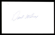 Dave Wilcox Autographed 3x5 Index Card San Francisco 49ers SKU #248578