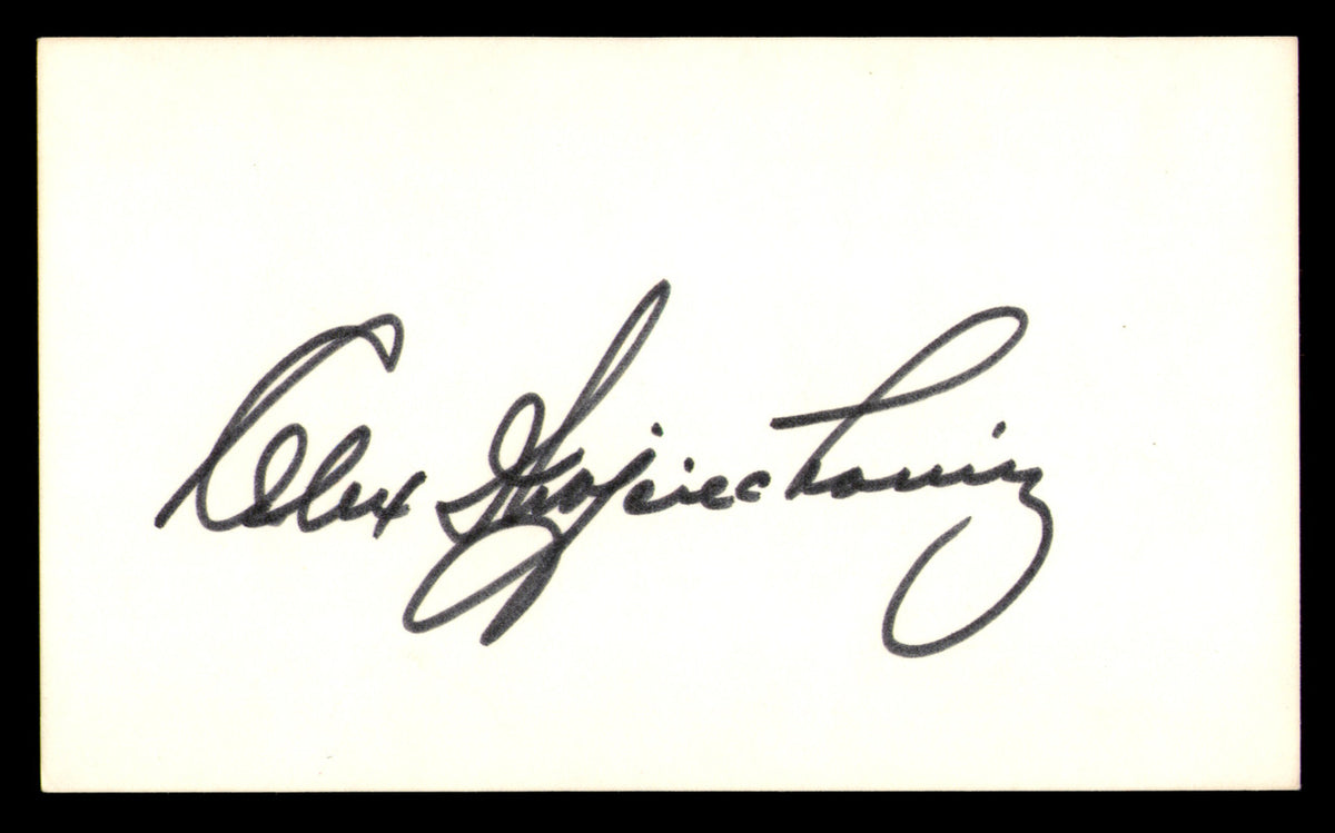 Alex Wojciechowicz Autographed 3x5 Index Card Detroit Lions SKU #248583
