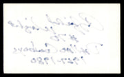 Rayfield Wright Autographed 3x5 Index Card Dallas Cowboys SKU #248587