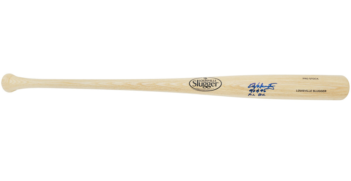Edgar Martinez Autographed Blonde Louisville Slugger Pro Stock Baseball Bat Seattle Mariners "92 & 95 AL BC" Beckett BAS Witness Stock #230597